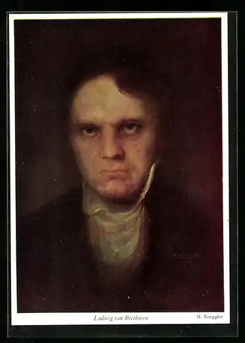 AK Portrait Ludwig van Beethoven, Komponist