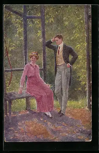 Künstler-AK Kränzle: Wenn ich in deine Augen seh` ...