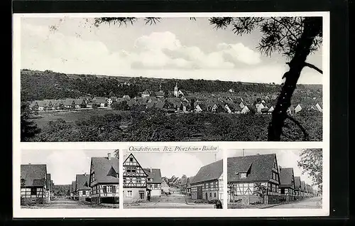AK Oeschelbronn /Bez. Pforzheim, Gesamtansicht und Strassenpartien