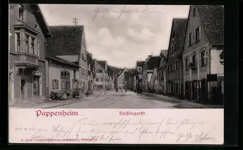 AK Pappenheim, Deisingerstrasse mit Passanten