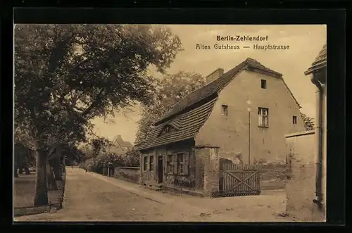 AK Berlin-Zehlendorf, Altes Gutshaus an der Hauptstrasse