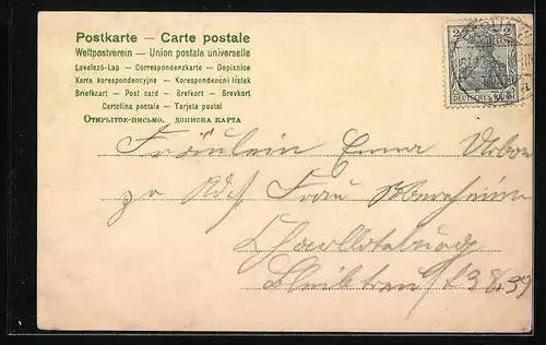 AK Jahreszahl 1905 mit Kleeblättern und Maiglöckchen