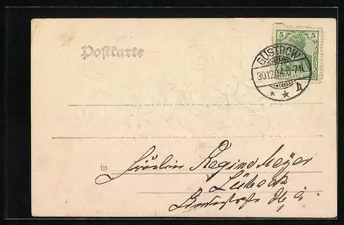 AK Jahreszahl 1905 mit Veilchen