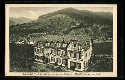 AK Forbach, Bahnhotel Friedrichshof