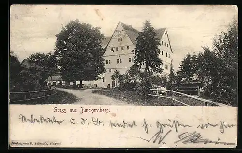 AK Junckernhees, Blick zum Gasthof