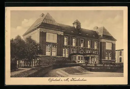 AK Offenbach a. M., Blick zum Krankenhaus