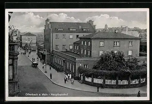 AK Offenbach / Main, Strassenpartie am Hauptbahnhof