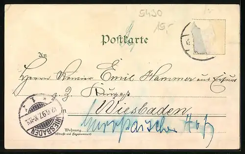 Lithographie Bad Ems, Kursaal und Promenade, Malbergbahn, Totalansicht