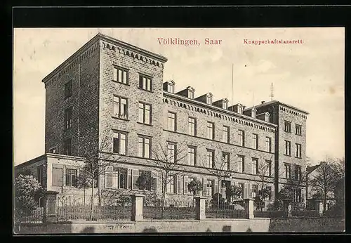 AK Völklingen a. Saar, Blick zum Knappschaftslazarett