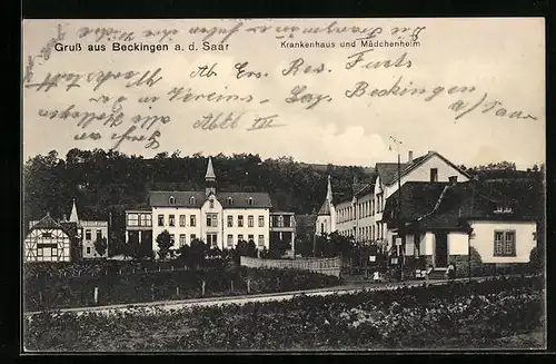 AK Beckingen a. d. Saar, Krankenhaus und Mädchenheim