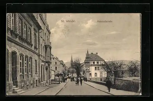 AK St. Wendel, Blick in die Bahnhofstrasse