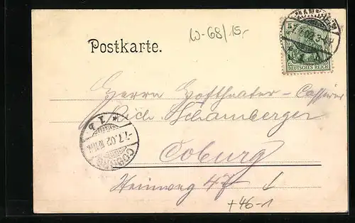 AK Mannheim, Lindenhof am Gontardplatz