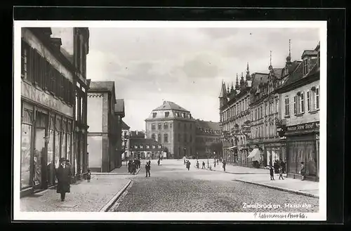 AK Zweibrücken, Blick in die Maxstrasse