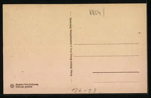 Steindruck-AK Lemgo i. L, Rathaus