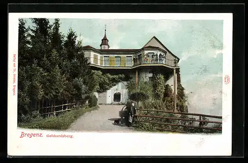 AK Bregenz, Gasthof auf dem Gebhardsberg