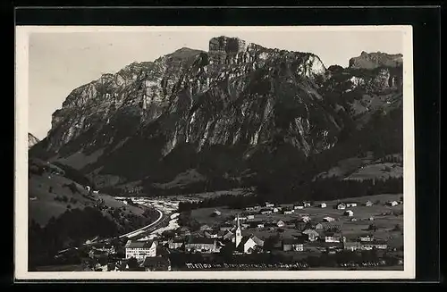 AK Mellau im Bregenzerwald, Teilansicht mit Kanisfluh