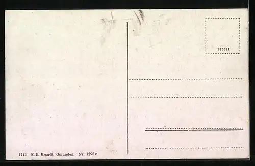 AK Gmunden, Der Traunsee aus der Vogelschau