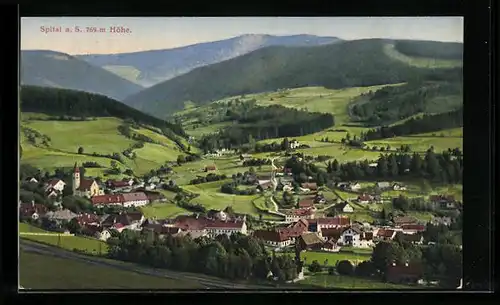 AK Spital a. S., Gesamtansicht aus der Vogelschau