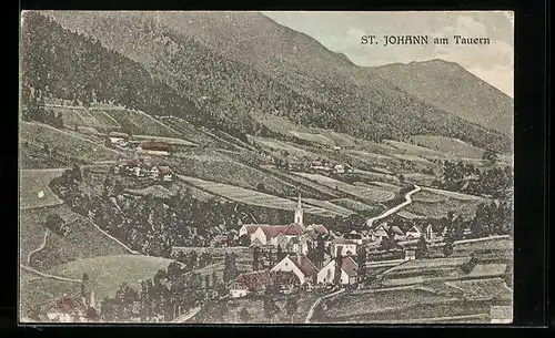 AK St. Johann am Tauern, Ortsansicht aus der Vogelschau