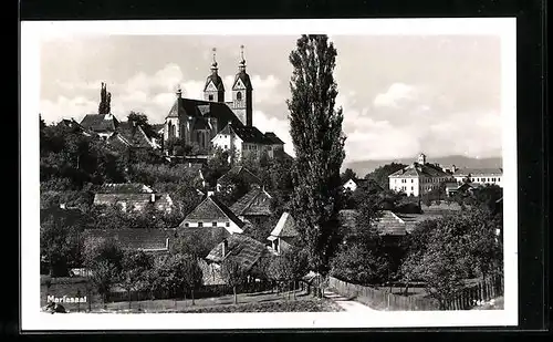 AK Mariasaal, Blick über die Dächer des Ortes