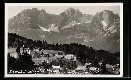 AK Kitzbühel, Panorama mit wild. Kaiser