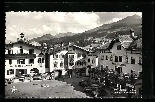 AK St. Johann, Gasthof zum Bären und Kitzbühelerhorn