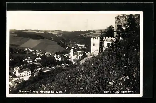 AK Kirchschlag, Ortsansicht aus der Vogelschau