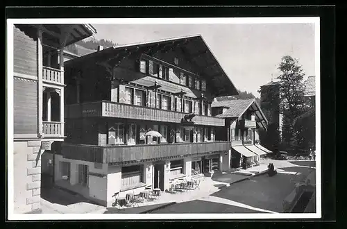 AK Adelboden, Hotel Gasthof zum Bären von P. Burn