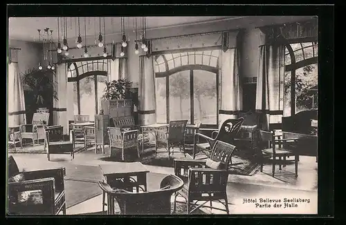 AK Seelisberg, Hotel Bellevue, Partie der Halle