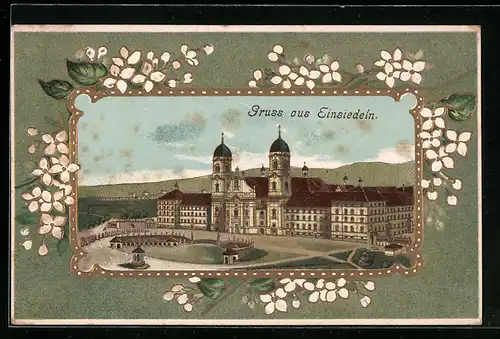 Passepartout-AK Einsiedeln, Partie am Schloss