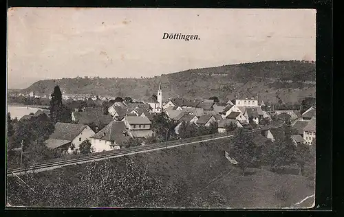 AK Döttingen, Teilansicht mit Kirche