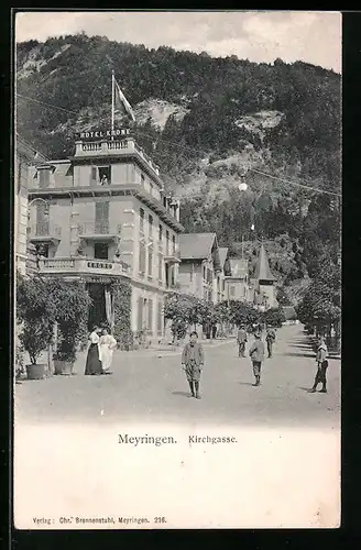 AK Meyringen, Hotel Krone in der Kirchgasse