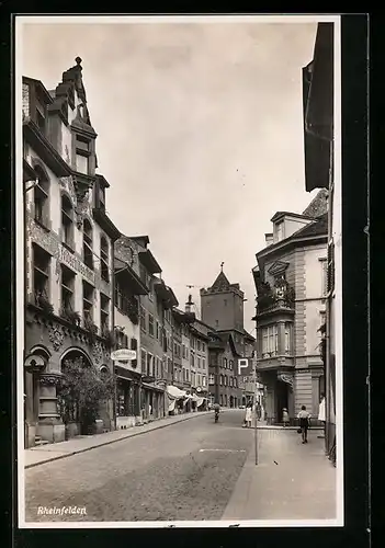 AK Rheinfelden, Strassenpartie mit Gasthaus Feldschlösschen