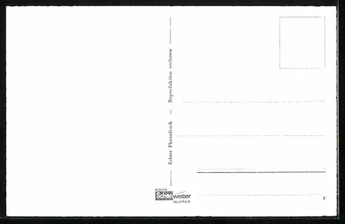 AK Braunwald, Hotel Niederschlacht mit Tödikette