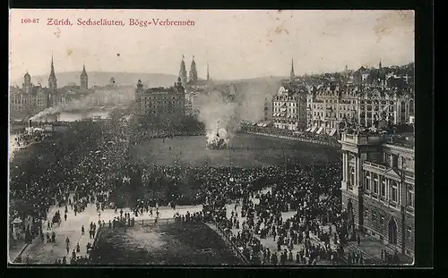 AK Zürich, Sechseläuten, Bögg-Verbrennen