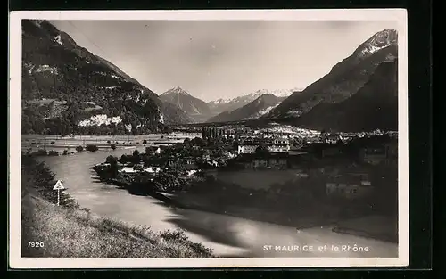 AK St. Maurice, Vue generale et le Rhone