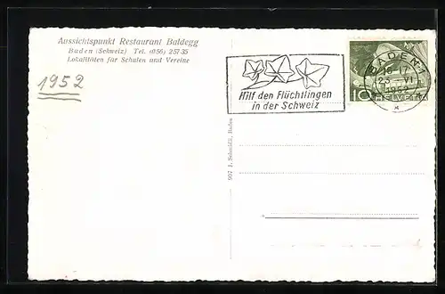 AK Baden, Aussichtspunkt Restaurant Baldegg