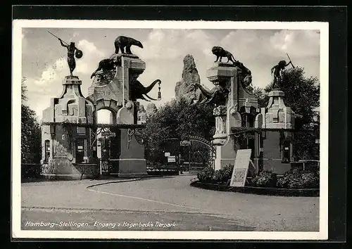 AK Hamburg-Stellingen, Eingang zu Hagenbecks Tierpark