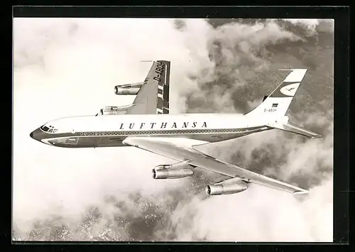 AK Flugzeug der Lufthansa, Boeing 720 B