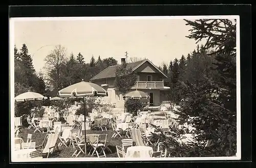 AK Grünwald, Cafe-Geiselgastein i. Isartal, Bes. Th. Haustein