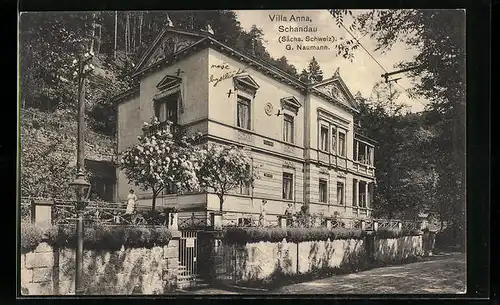 AK Schandau /Sächs. Schweiz, Pension Villa Anna von G. Naumann