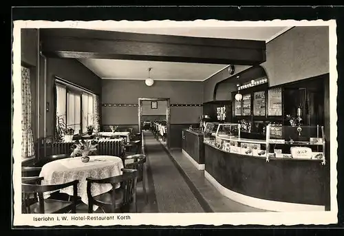 AK Iserlohn i. W., Hotel-Restaurant Korth, Innenansicht