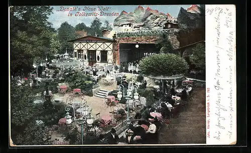 AK Dresden-Tolkewitz, Gastwirtschaft Donath`s Neue Welt