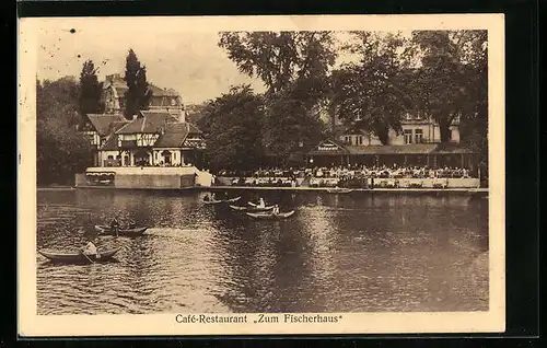 AK Düsseldorf, Cafe Restaurant Zum Fischerhaus