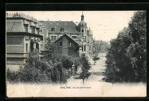 AK Ohligs, Die Wilhelmstrasse aus der Vogelschau