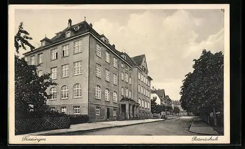 AK Trossingen, Strassenpartie mit der Rosenschule