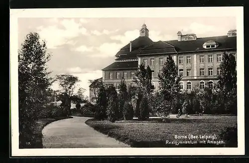 AK Borna /Bez. Leipzig, Realgymnasium mit Anlagen