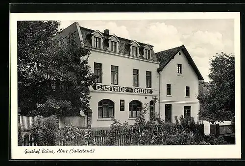 AK Alme /Sauerland, Gasthof Brune