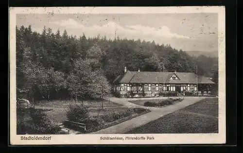 AK Stadtoldendorf, Gasthaus Schützenhaus in Mittendorffs Park
