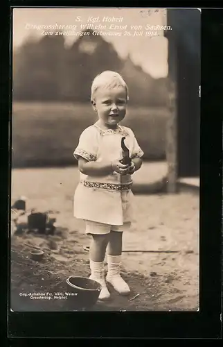 AK Erbgrossherzog Wilhelm Ernst von Sachsen-Weimar-Eisenach 1914
